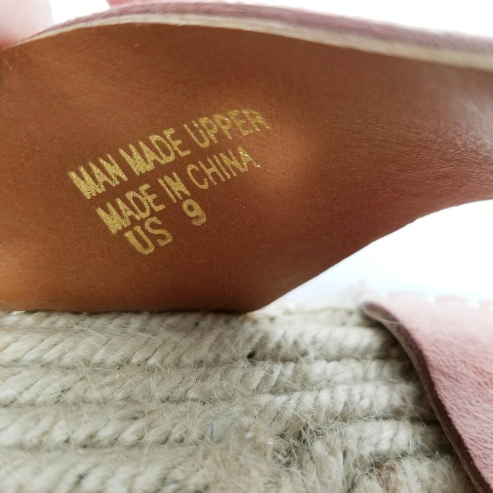 Mi.iM NWOB Ella Rose Pink CrissCross Espadrille Slides Sandals Size 9 - Picture 7 of 7